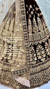 Magnifique Look Premium Collection Designer Velours Lourd Avec Paillettes Brodées Lehenga Choli Fabricant De L'Inde - Product Image 2