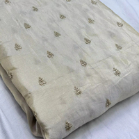 Tissu Butti teignable en pure soie, organza de qualité supérieure, vente en gros, pour saris, lehengas et dupattas ethniques de luxe, au mètre
