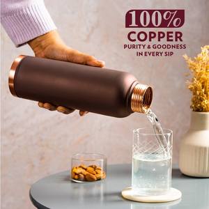 Premium Plain Copper Bottle 950 ML Travel <b>Heavy</b> <b>Duty</b> Plain Copper Water Bottle Stylish Plain Copper Drinkware - Product Image 2