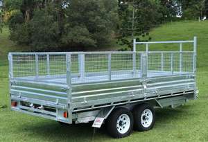 New Ozzi 3500kg 14x7 Flat Top Tipper <b>Trailer</b> with Ramps <b>Cargo</b> & Utility <b>Trailers</b> - Product Image 3