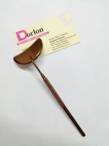 Half <b>Moon</b> Shaped Rose Gold Eyelash <b>Mirror</b> Solid Stainless Steel Customize Label Makeup Lash <b>Mirror</b> for Eyelash Extension - Product Image 3