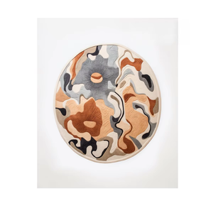 Alfombra de área con mechones a mano intrincada de estilo moderno Patrón de vida de flores abstractas Comodidad de pila alta-para uso en el hogar Sala de estar Oficina - Product Image 1