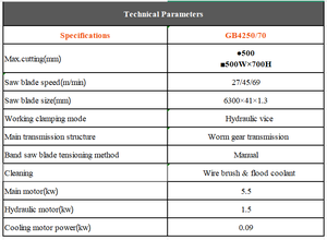 Промышленный высокоточный ленточнопильный станок GB4250/70 для резки металла, сверхширокий, на заказ, в продаже - Product Image 5
