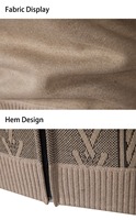 Pulls en tricot pour hommes d'automne, veste en tricot chaude d'hiver, col montant épais de haute qualité, fermeture éclair