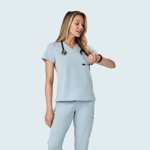 Ensembles d'uniformes de gommage à la figue d'infirmière à manches courtes - Product Image 2