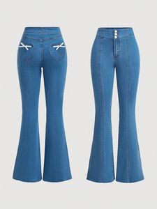 Jeans en jean taille haute/taille basse pour femmes taille moyenne respirant délavé coloré coupe ample Style Streetwear de haute qualité Y2K - Product Image 5