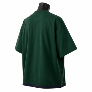 เสื้อยืดโอเวอร์ไซส์สีเขียวลายกราฟิกสำหรับผู้ชาย แขนสั้น คอกลม ทรงบ็อกซี่ สไตล์วินเทจ ลุคสบายๆ แฟชั่น - Product Image 5