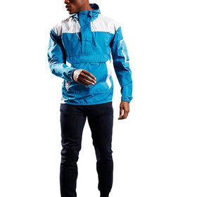 Chaqueta cortavientos de alta calidad para hombre con logotipo personalizado, precio al por mayor, 2025, nuevo diseño, color, impermeable, de talla grande, con cremallera - Product Image 3