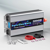 Convertisseur de courant alternatif monophasé à onde sinusoïdale pure HOULI 12V 3000W, convertisseur automatique AC 220V 24V pour une utilisation à domicile et en voiture