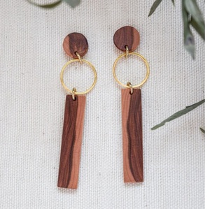 Boucles d'oreilles en bois pour femme Idée cadeau - Product Image 1