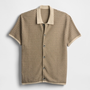 T-shirt polo élégant en coton mélangé, confortable, décontracté, à manches courtes - Product Image 4