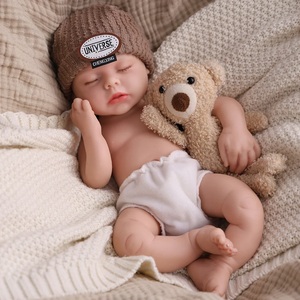 Bébé réaliste en silicone souple Babeside Lucy de 16 pouces, mini bébé <span class=keywords><strong>reborn</strong></span> pour soulager le stress et servir de compagnie - Product Image 3