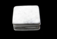 Ensemble de sous-verres décoratifs de table en marbre blanc naturel, écologiques, contemporains, taille standard, épaisseur 10 mm, avec 10 coussinets en mousse EVA