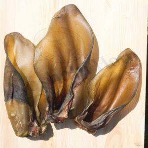 100% oreilles de boeuf de buffle séchées de qualité supérieure naturelles mâcher un goût de boeuf nutritif riche en protéines organiquement emballé de manière pratique - Product Image 3