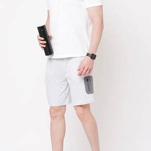 Best Selling <b>Men's</b> Casual Canvas <b>Shorts</b> Breathable Quick Dry Loose Fit Mid Elastic Waist Solid Pattern <b>Knee</b> <b>Length</b> Hot Sale - Product Image 5