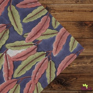 2025 tendance indien à la main bloc imprimé coton serviettes en tissu moderne carré espace bleu russe vert Thulian rose Floral - Product Image 2