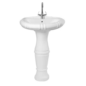 Lavabo de cerámica redondo de la mejor venta con juego de pedestal para baño cocina hogar porcelana artículos sanitarios Lavabo India - Product Image 5