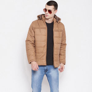 High Quality Men's Winter <b>Puffer</b> <b>Jacket</b> Long Sleeve Hooded Collar with Customised Logo <b>Thin</b> Coated New Condition Wholesale - Product Image 2