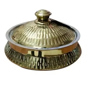 Bol en cuivre tendance en cuivre massif martelé servant pratique avec couvercle élégant bol en cuivre rond accessoires de cuisine - Product Image 6