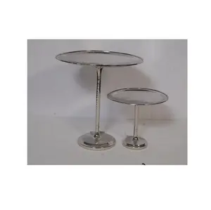 Home Decor Decorating Cake Stand Unique Design Cake Serving Stand Wholesale Set of 2 Round Shape Brass golden Finished