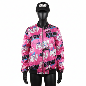 Chaqueta de Satén Premium para Mujer, Color Rosa Brillante, Tela Suave con Estampado Completo, Diseño de Sublimación con Logotipo Personalizado, Chaquetas de Satén para Mujer - Product Image 6