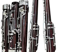 Hot Sale Grain Composite Wood Bassoon with Brass Keys, Professional Wind Instrument