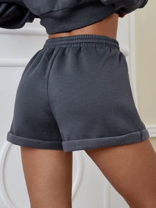 Pantalones Cortos Deportivos de Algodón Personalizados 2026 para Mujer, Ropa de Gimnasio, Entrenamiento, Jogging, Pantalones Cortos de Verano Gruesos a Juego - Product Image 4