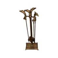 Ensembles de feu en laiton d'appel traditionnel avec des outils polis et un look antique élégant pour une utilisation fonctionnelle et décorative