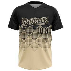 Maillot de softball personnalisé haut de gamme à deux boutons, impression numérique, coupe professionnelle, 100% polyester respirant - Product Image 5
