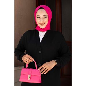 Aerobin Hijab 2 pièces col boutonné noir - Product Image 1