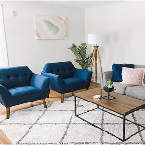Colorful Upholstered Square Single <b>Sofa</b> - Product Image 6