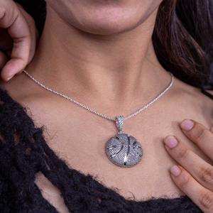 สร้อยคอจี้เพชรโมอิสซาไนต์ VVS แบบสั่งทำพิเศษ ดีไซน์บาสเก็ตบอล เงินแท้ 925 แฟชั่นทันสมัย ราคาประหยัด - Product Image 4