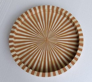 Plateau de service en incrustation de bois élégant de haute qualité de l'Inde Os naturel et résine écologiques avec plastique très bon marché - Product Image 1