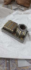 Support de brûleur en métal et en bois de qualité supérieure dernier cadeau de l'Aïd de concepteur utilisation de brûleur Bakhoor pour la décoration intérieure ensemble Mubakhar bon prix - Product Image 3