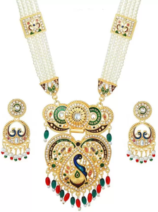 High on Demand Stylish Imitation <b>Jewellery</b> <b>Set</b> With Trendy Necklace Earrings <b>for</b> Daily and Party Use - Product Image 4