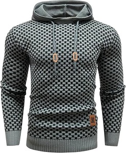 Ensemble sweat-shirt à capuche tricoté à manches longues pour hommes - Product Image 1