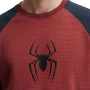 เสื้อสเวตเชิ้ตแขนยาวคอกลมทรงแร็กแลนสำหรับผู้ชาย ลายกราฟิกแมงมุมด้านหน้า สีสันตัดกัน สไตล์ลำลอง สตรีทแวร์ พิมพ์ลายตามสั่ง - Product Image 4