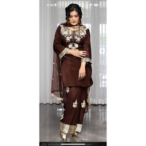 Elegant Traditional Punjabi Suits Buy Online Salwar Kameez in <b>Silk</b> and Georgette Indian Pakistani Style Clothing - Product Image 1