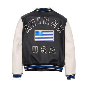 Custom Logo Custom Size Men Embroidery Printed Coated Stand Collar Hooded Varsity Avirex Jackets-Premium Quality - Product Image 4