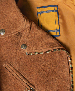 Veste en cuir pour homme, femme et enfant, fine, coupe-vent, imperméable, respirante, qualité supérieure, faite à la main, style gothique vintage, en daim - Product Image 3