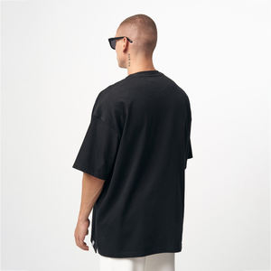 Camiseta Personalizada para Hombre, Cuello Grueso, 100% Algodón, Camisetas de Cuello Alto, Estilo Oversize - Product Image 4