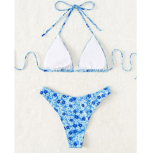 Conjunto de bikini con diseño impreso para mujer, precio de fábrica, logotipo personalizado para mujer, traje de baño para chica, bikini personalizado de fabricante - Product Image 2