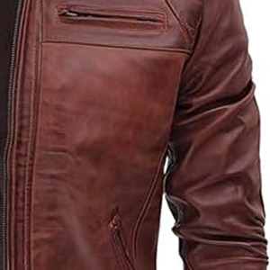 2025 Men Hot Sale Genuine Men Leather <b>Jacket</b> <b>Slim</b> <b>Fit</b> Men Leather <b>Jacket</b> Customized Men Winter <b>Jacket</b> - Product Image 6