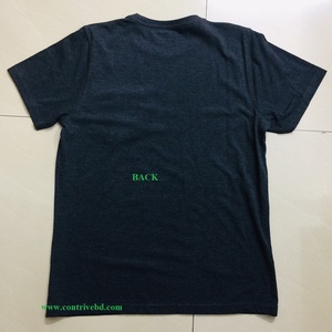 T-shirt unisexe de haute qualité à col rond et manches courtes, en tissu jersey respirant en mélange de coton et de viscose, avec motif lettres et devant non tissé - Product Image 6