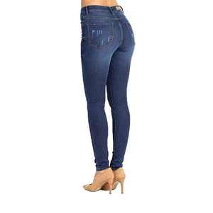 Wholesale Breathable Casual Women's Stretch Denim Ripped Full Length Jeans 100% Cotton - Product Image 4