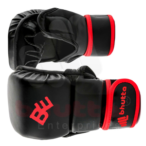 Gants de boxe professionnels en cuir PU personnalisables unisexes BHUTTA ENTERPRISES, demi-doigts, MMA, microfibre - Product Image 5