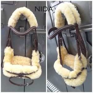 ขี่ม้าที่มีคุณภาพสูงหนังบังเหียนม้าที่มีหนังแกะ - Product Image 2