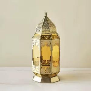 Decorative <b>Islamic</b> Ramadan Rope Handle Lanterns <b>Gifting</b> Purpose Wooden Lanterns - Product Image 4