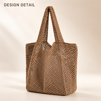 Sac fourre-tout en polyester tricoté jacquard, design à ouverture large, logo personnalisé pris en charge, vente en gros directe d'usine