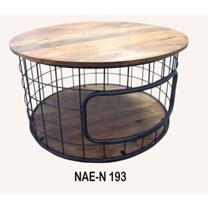 โต๊ะกาแฟโลหะเหล็กแนวอุตสาหกรรมและวินเทจพร้อมหินอ่อนท็อปสำหรับบ้านวิลล่าเฟอร์นิเจอร์ห้องนั่งเล่นสไตล์โบราณ - Product Image 2